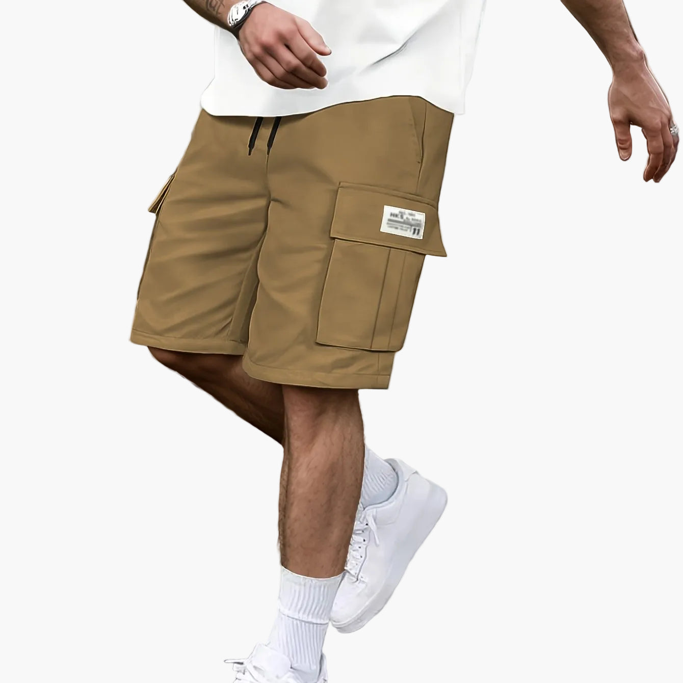 Herren Cargo Shorts Freizeit Streetwear mit Tasche – Lässige Sommer Bermuda für Alltag und Sport