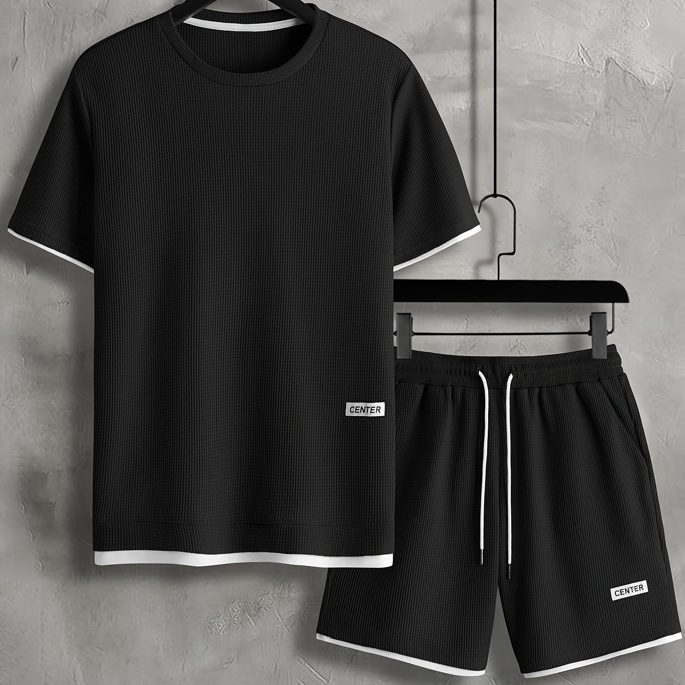 Herren Freizeit-Set Kurzarm T-Shirt & Shorts Lounge Outfit – Bequemes Sommer Homewear