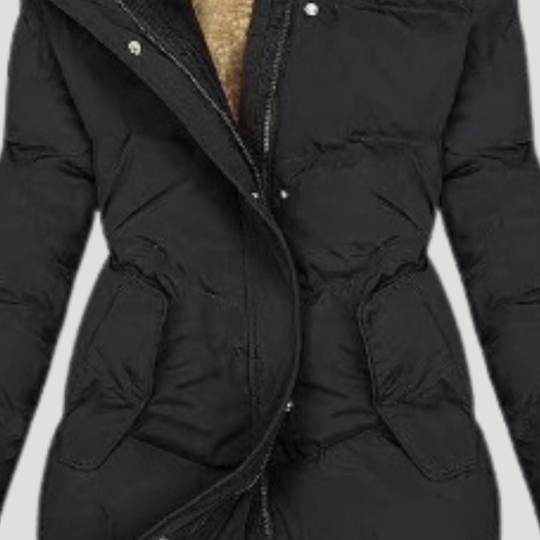 Damen Wintermantel Lang mit Kapuze und Kunstfellfutter – Wasserdichter Outdoor Parka für Alltag & Reisen