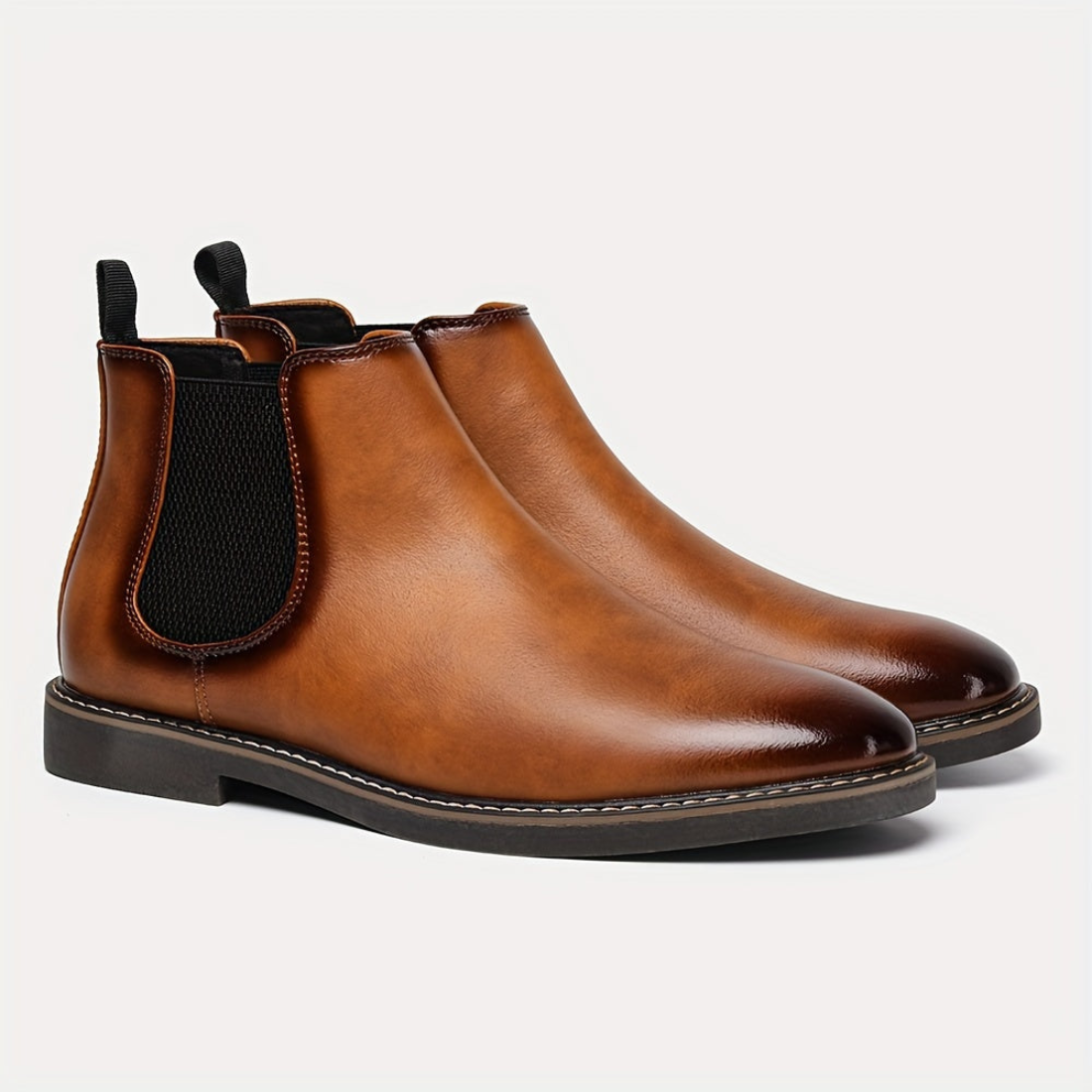 Herren Chelsea Boots mit elastischem Einsatz und Zuglasche
