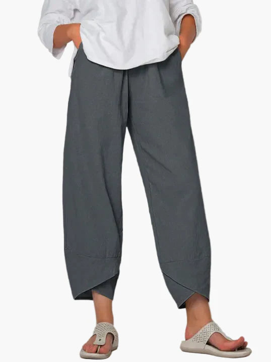 Damen Luftige Cropped-Hose – Entspannter Stil für Alltag und Freizeit