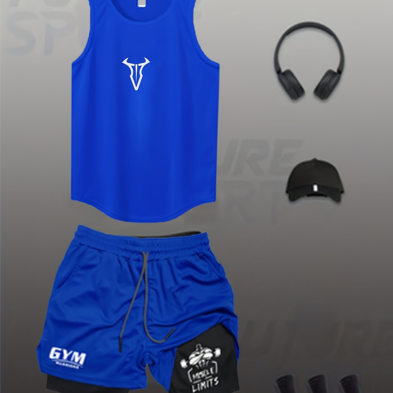 Herren Fitness Tanktop und Shorts Set – Sportliches Trainingsoutfit für das Fitnessstudio