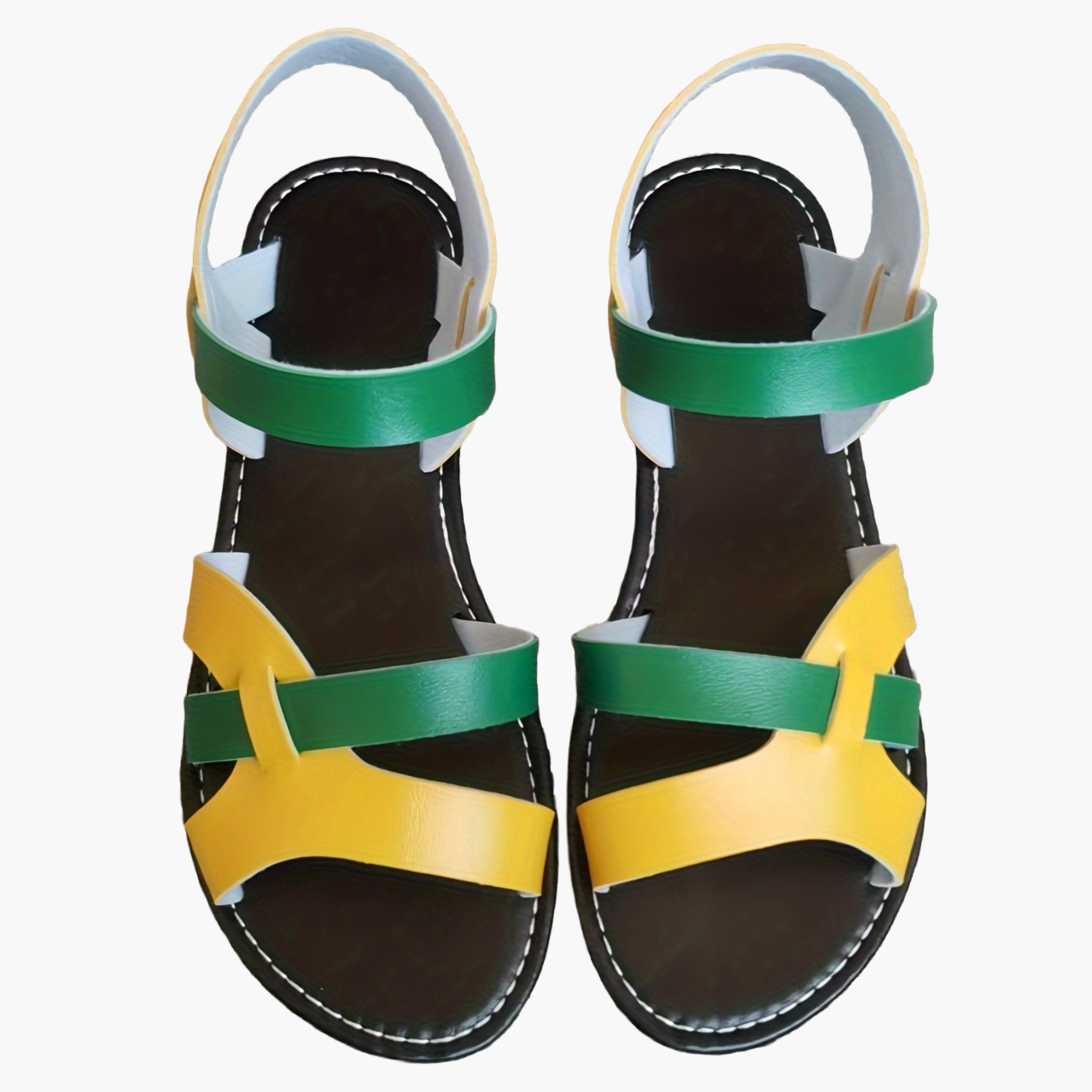 Damen Sandalen – Elegante Sommer-Sandalen mit flacher Sohle und Riemchendesign für Alltag und Freizeit