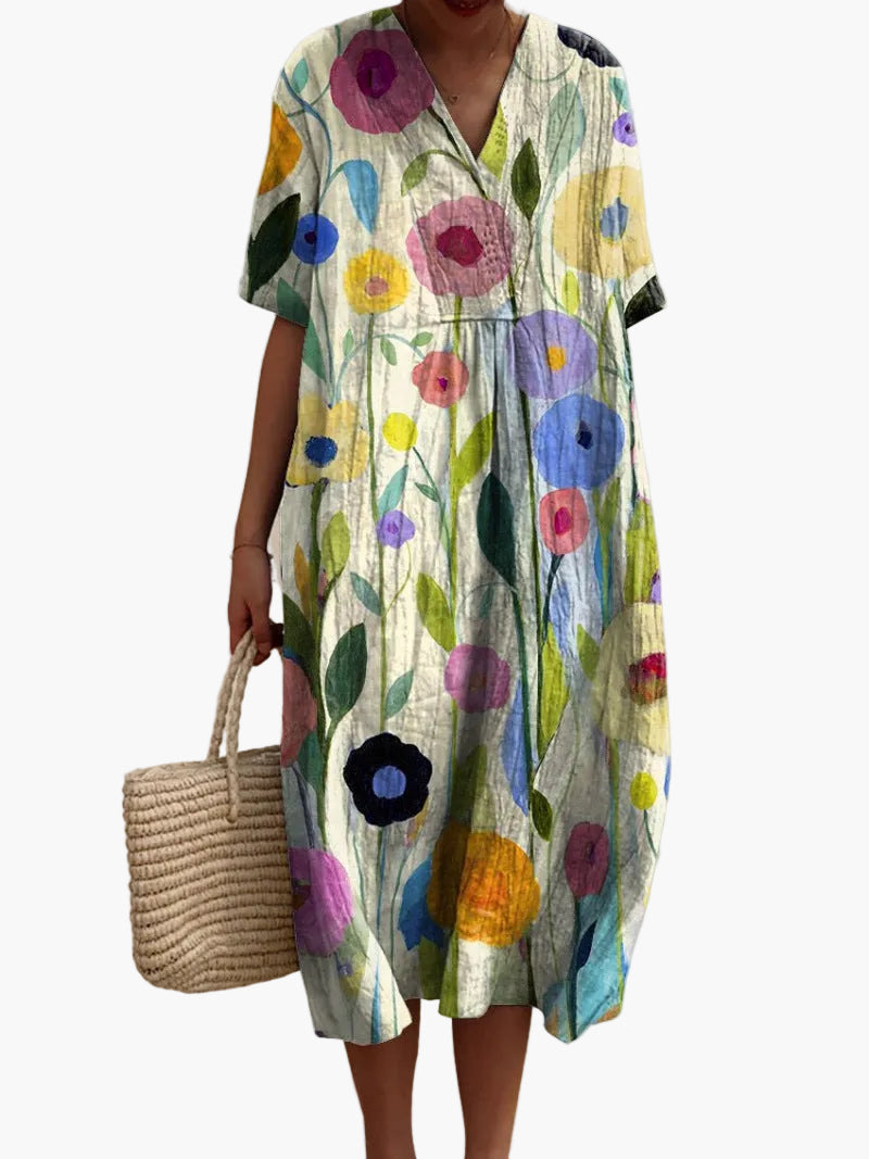 Women’s Sommerkleid mit floralem Design für Freizeit & Urlaub