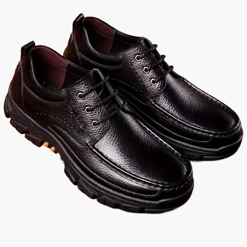 Herren Outdoor Freizeitschuhe mit rutschfester Sohle – Elegante Business-Leder Halbschuhe für Alltag und Büro