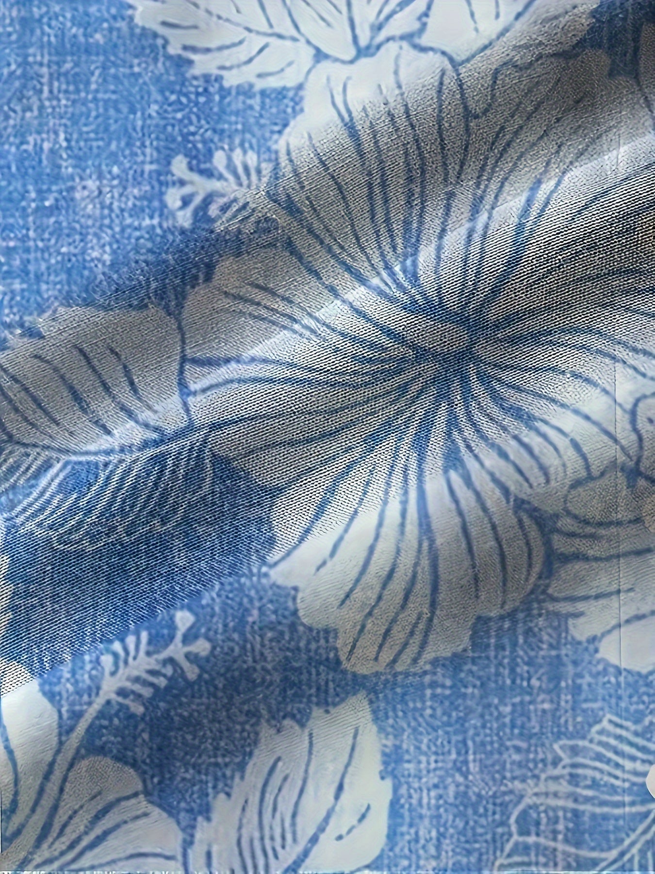 Herren Freizeit-Hemd mit floraler Musterung – Perfekt für Urlaub & Sommer