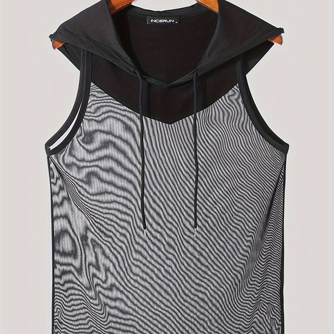 Herren Kapuzen-Sleeveless Tanktop Sportlich Modern Fitness Freizeit