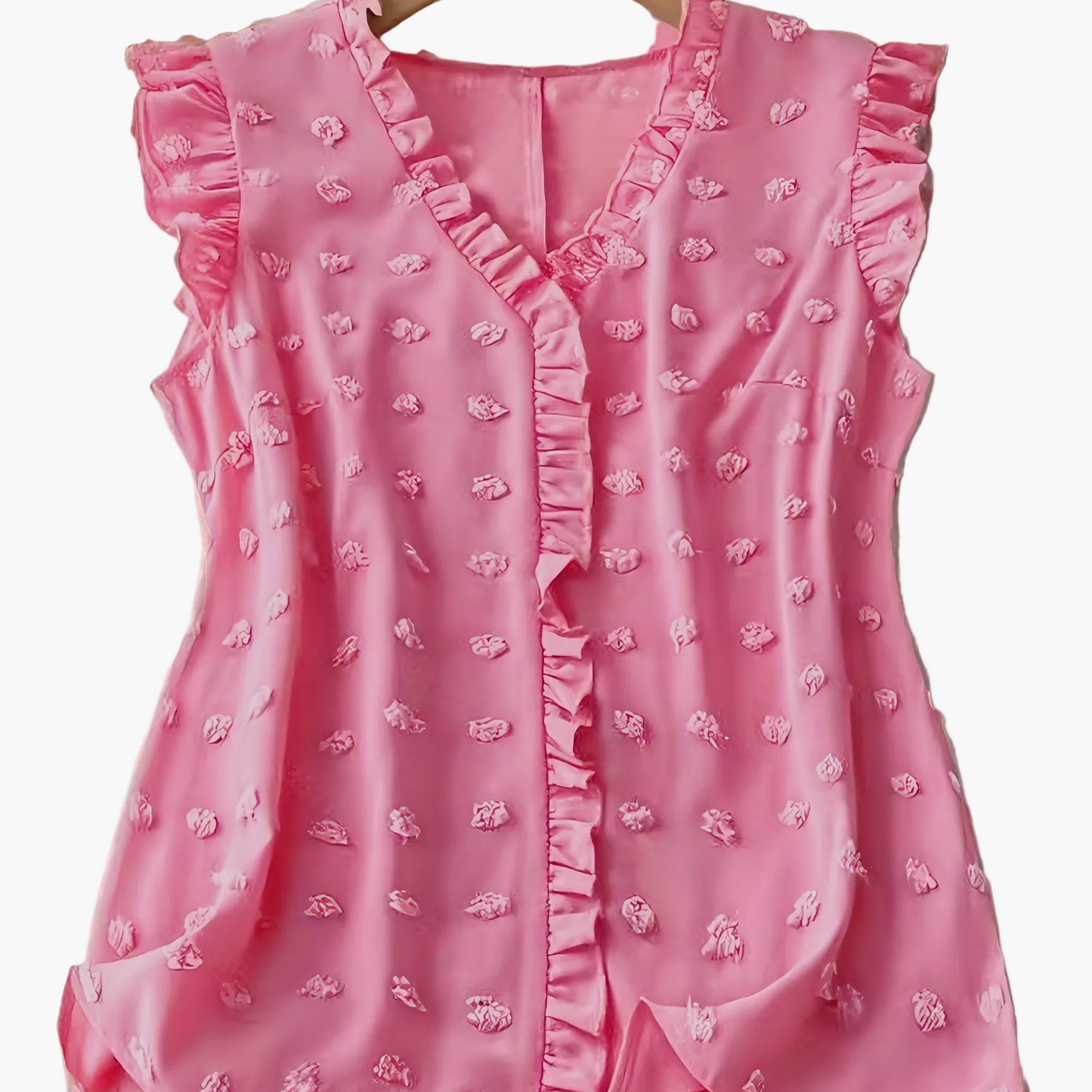 Damen Bluse Elegant mit Volants und Rüschenärmeln – Perfekt für Freizeit & Büro