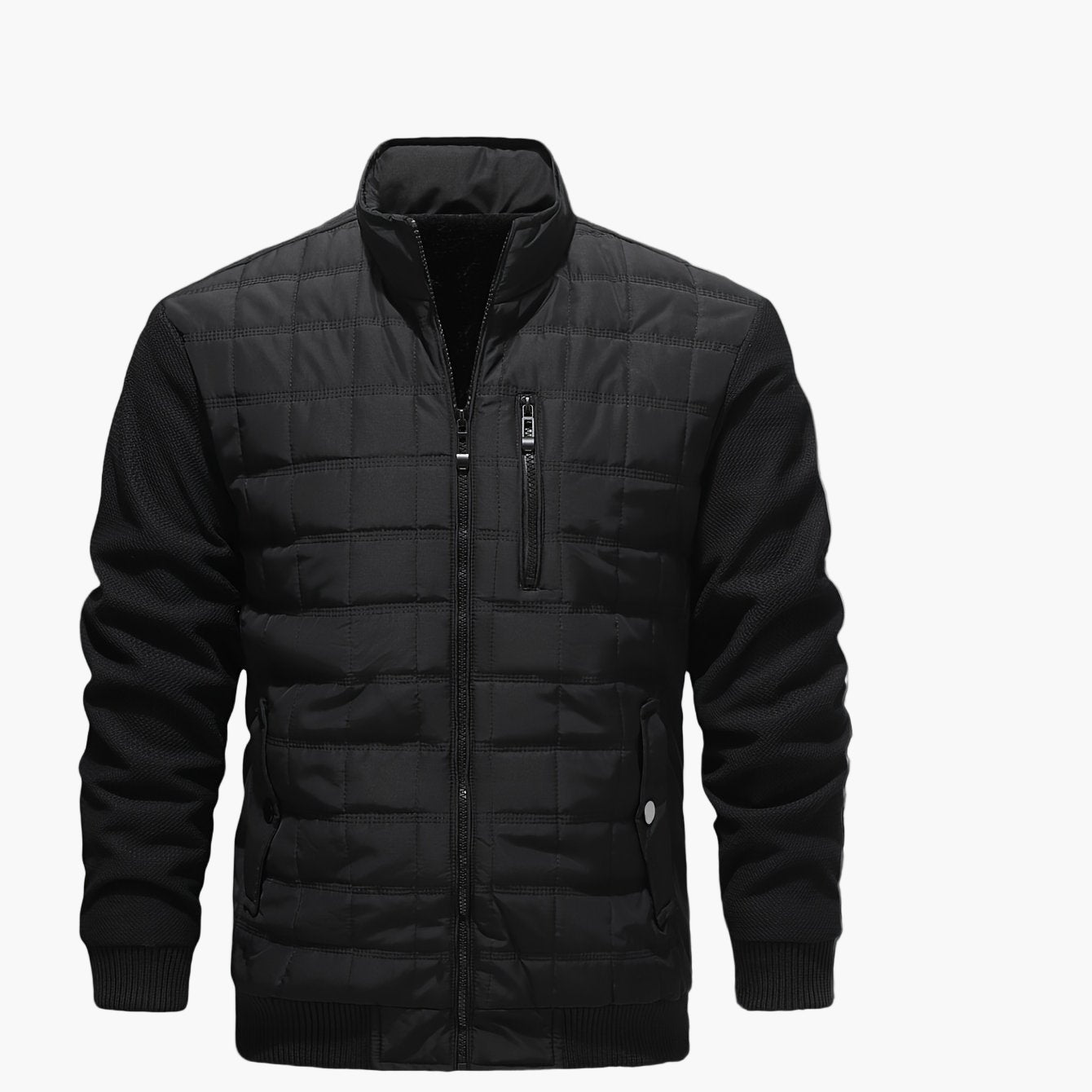 Herren Steppjacke Casual Stil mit Stehkragen – Alltag & Freizeit