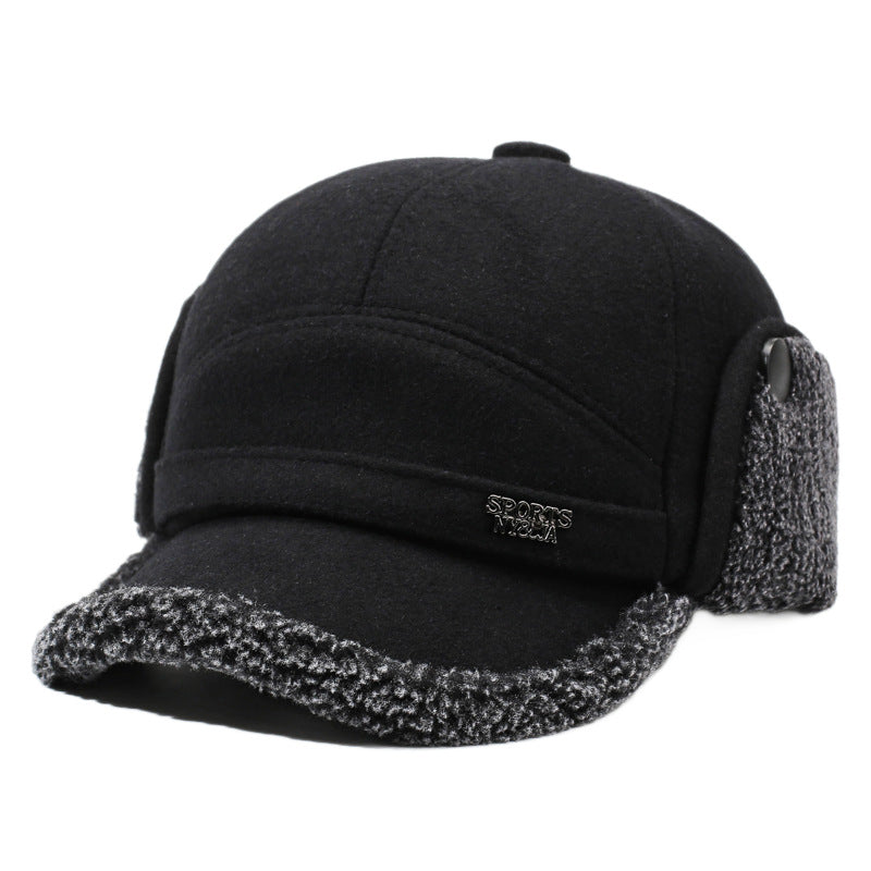 Wintermütze Herren mit Ohrenklappen Baseball Kappe Warm Weiches Futter
