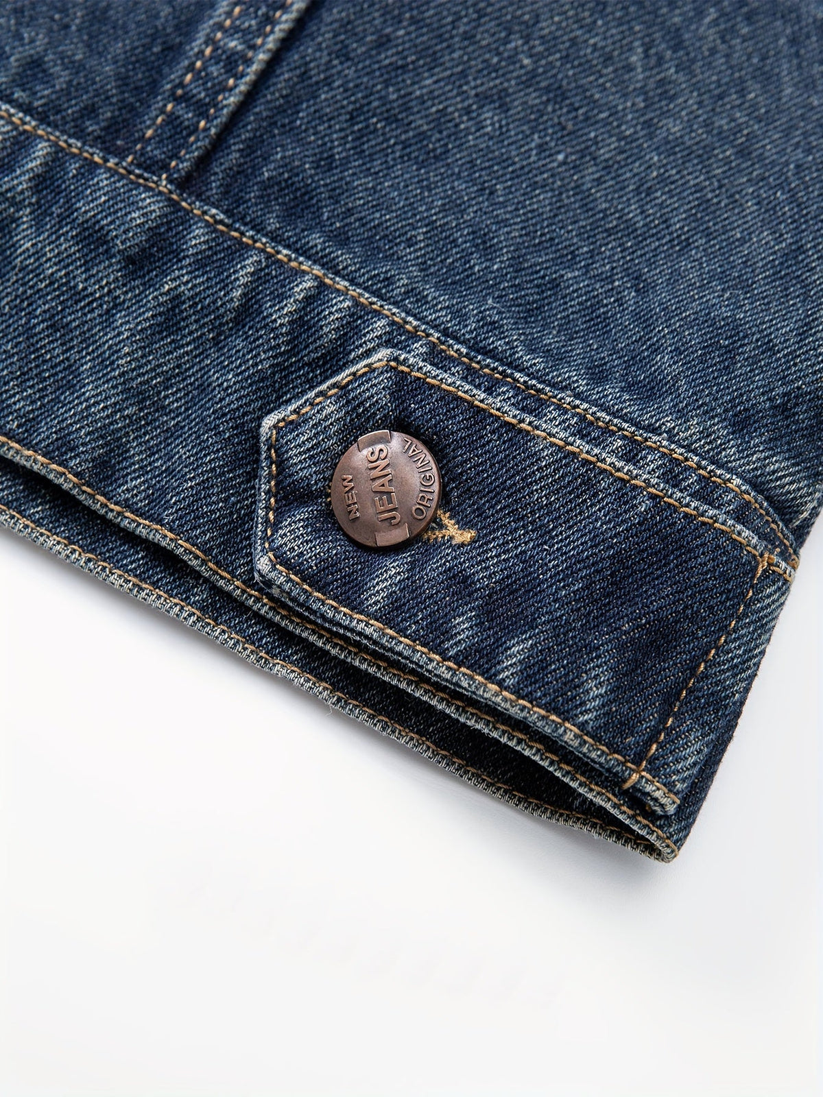 Jeansweste Herren Denim Blau Ärmellos mit Knopfleiste