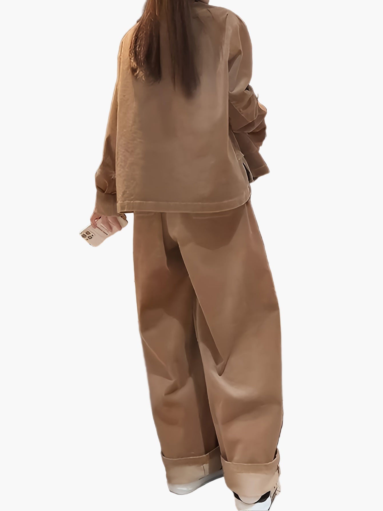 Damen Eleganter Freizeit-Anzug mit weiter Passform – Modernes Set für Herbst und Winter