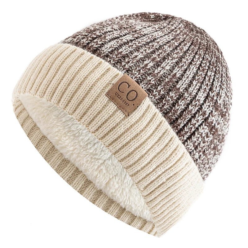 Unisex Wintermütze mit Rippstrick und Fleece-Futter – meliert oder einfarbig