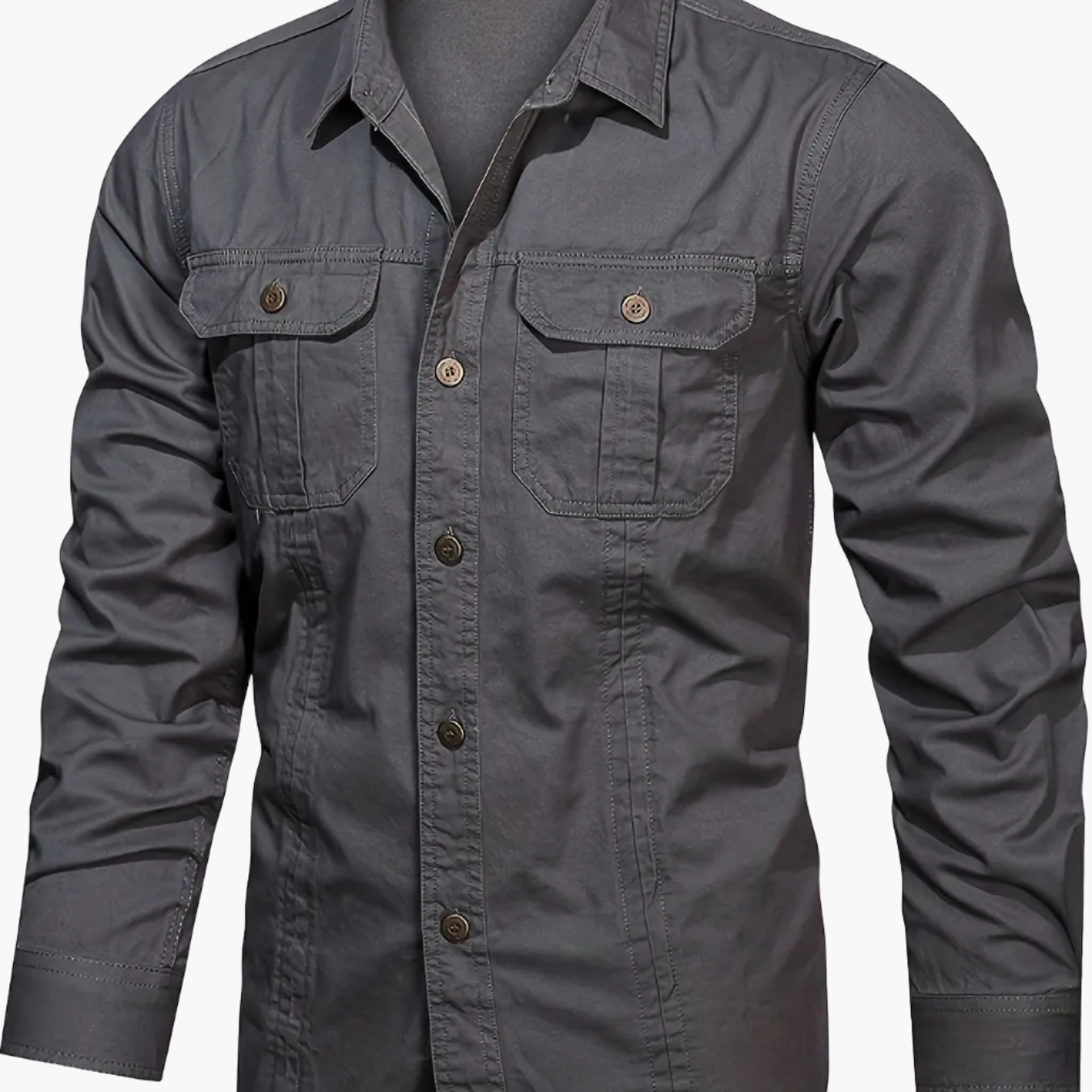 Herren Outdoor-Freizeithemd Langarm – Casual Style mit Brusttaschen, ideal für Abenteuer und Alltag