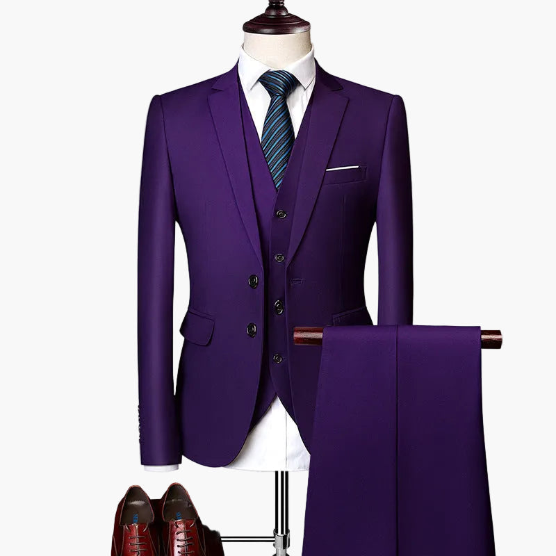 Herren Business Anzug 3-teilig Slim Fit – Elegantes Set für Hochzeit & Büro