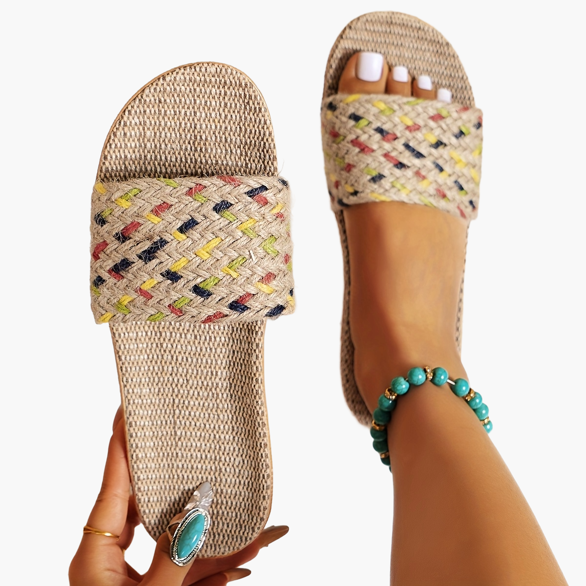 Damen Sommer Pantoletten Komfort Casual Hausschuhe – Modische Slipper für Freizeit und Alltag