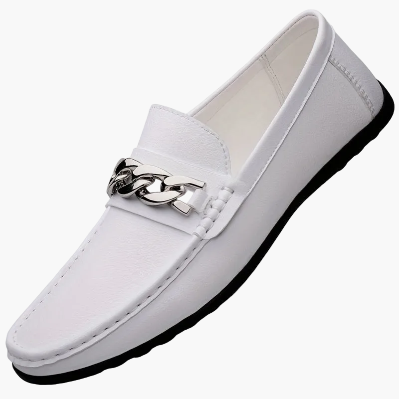Herren Mokassins mit Kettendetail – Elegante Business und Freizeit Loafer