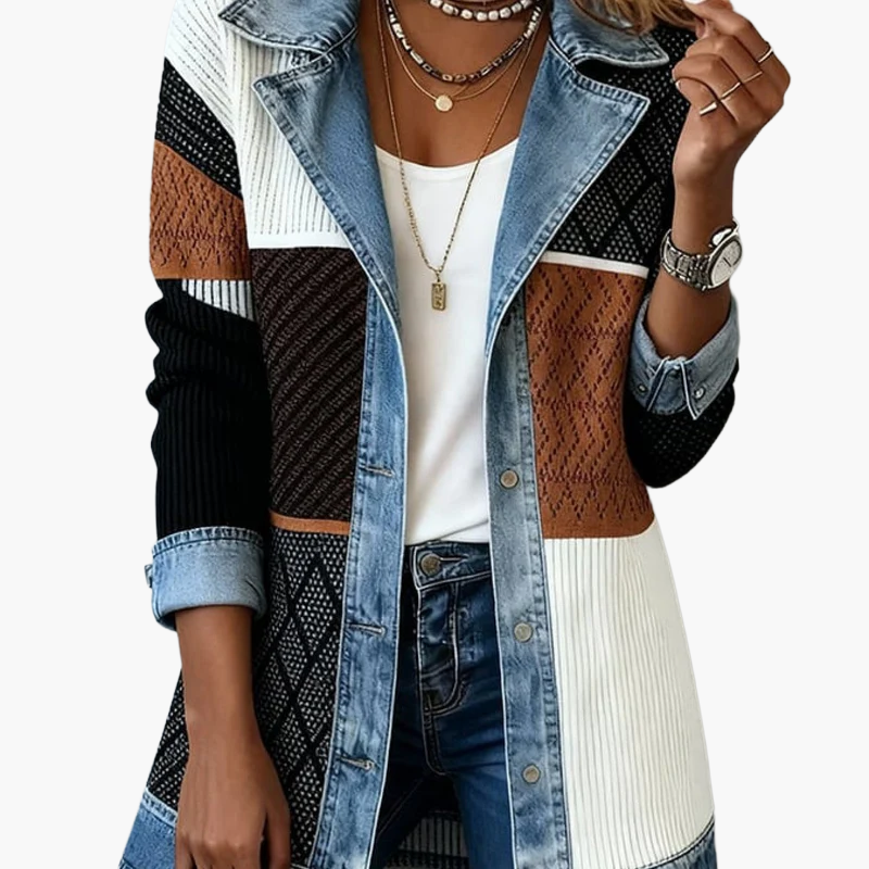 Damen Blazer im modernen Denim-Look – Eleganter Business & Casual Blazer für Alltag und Büro