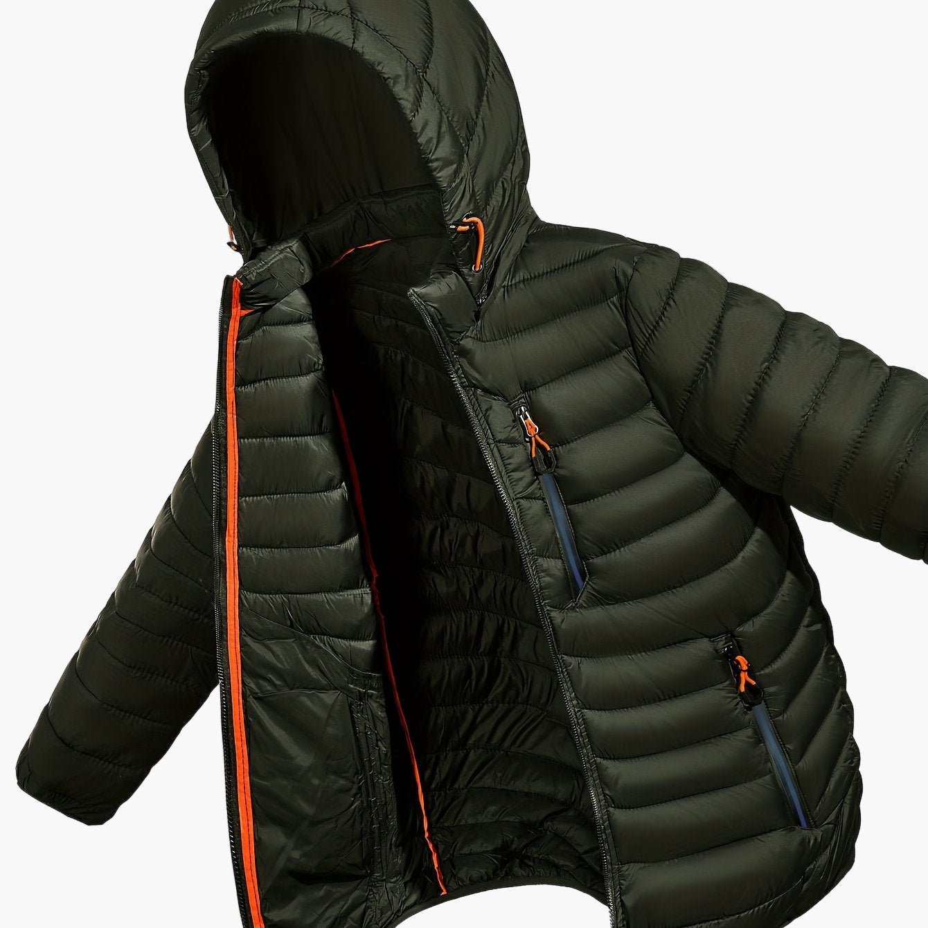 Herren Steppjacke mit Kapuze für Outdoor und Freizeit – Leicht & Warm