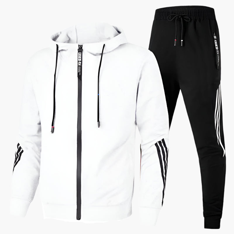 Herren Sport-Trainingsanzug im Modernen Zweiteiler – Bequemer Hoodie & Jogger für Fitness & Freizeit