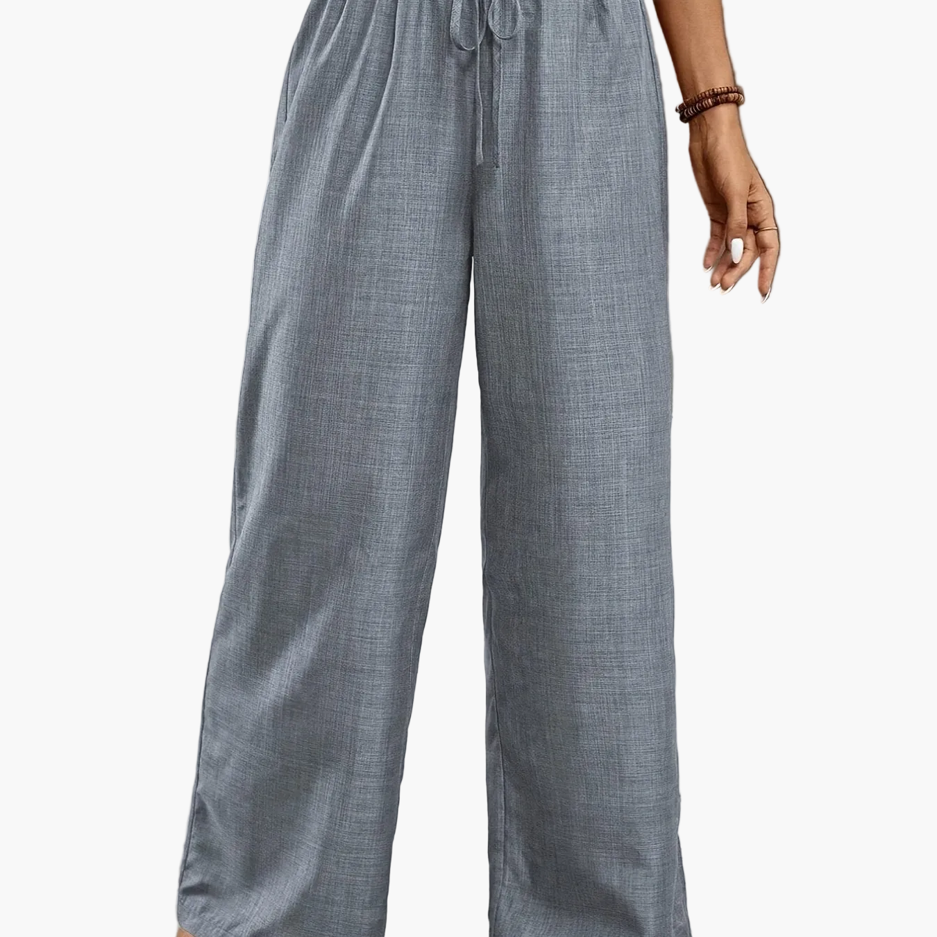 Damen Weite Freizeithose mit Elastikbund – Eleganter Stil für Alltag und Urlaub