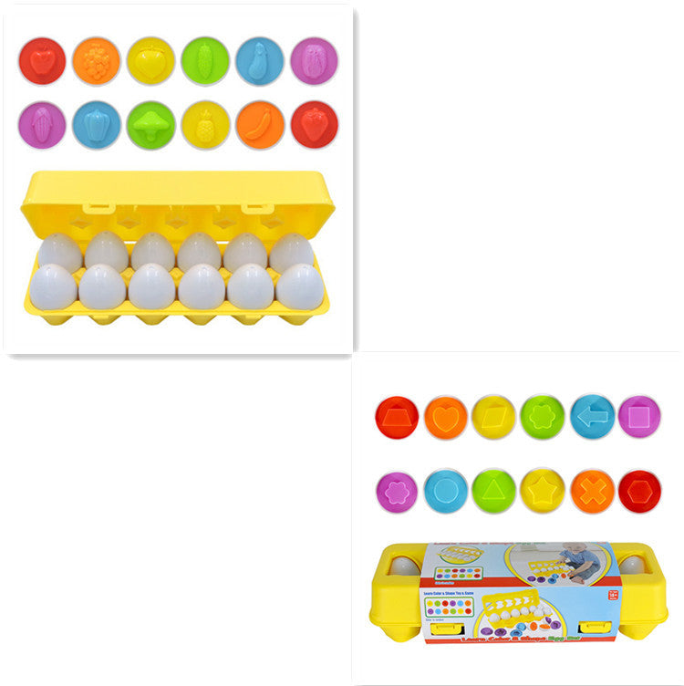 Kinder Lernspielzeug Eier-Set – Pädagogisches Steckspiel zur Formen- und Zahlenzuordnung, ab 3 Jahren