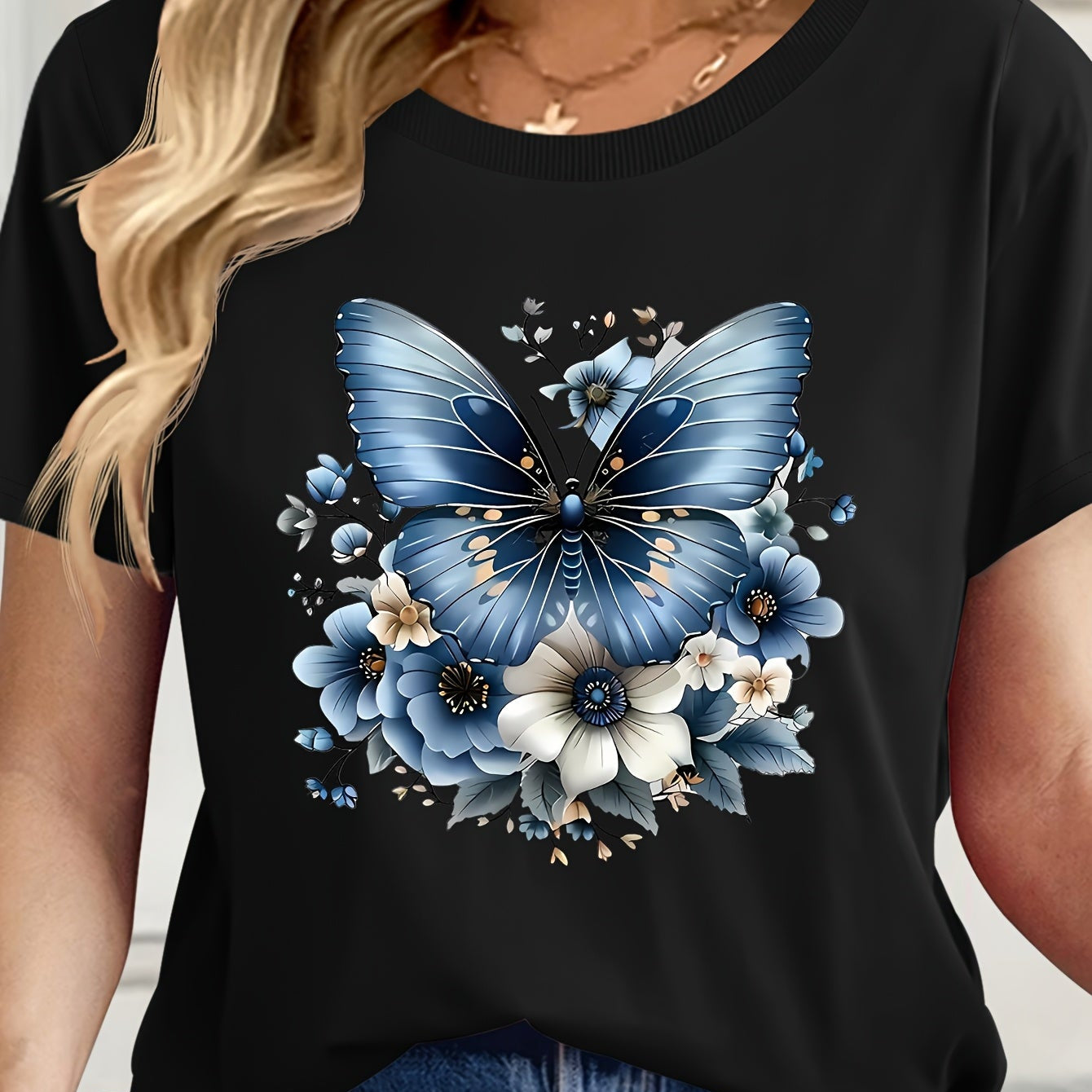 Damen Basic T-Shirt im Casual Look – Perfekt für Alltag & Freizeit