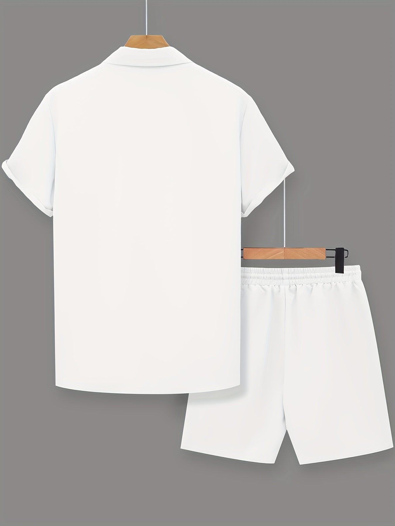 Herren Sommer Freizeit Set mit Motivdruck – Shirt und Shorts, Modernes 2-teiliges Outfit für Alltag & Urlaub
