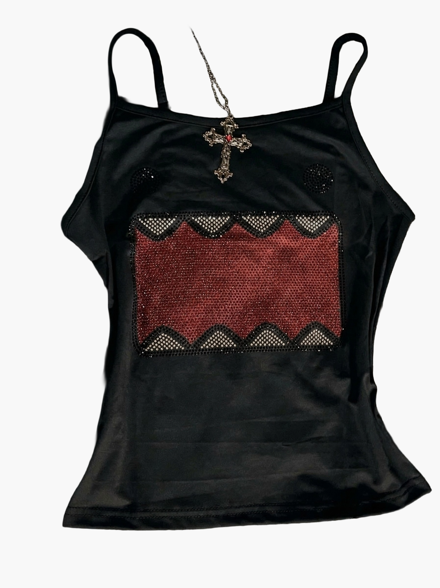 Damen Y2K Streetwear Tanktop mit Cartoon-Motiv und Ripped Jeans – Trendiges Urban Style Outfit