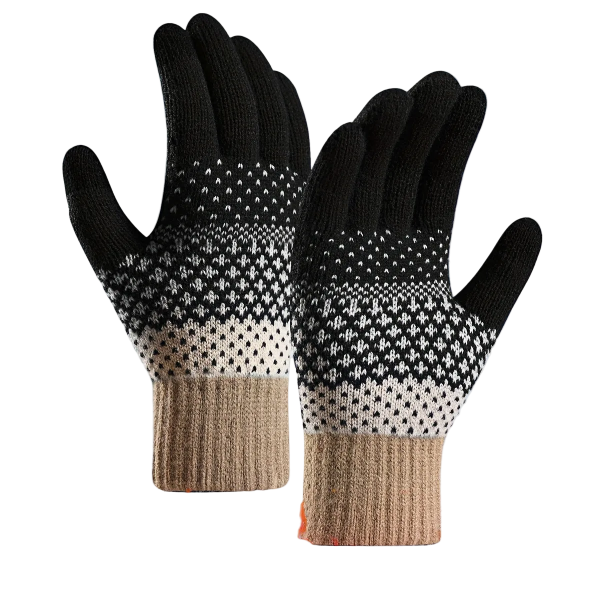 Gestrickte Winterhandschuhe mit Muster Strickhandschuhe für Erwachsene