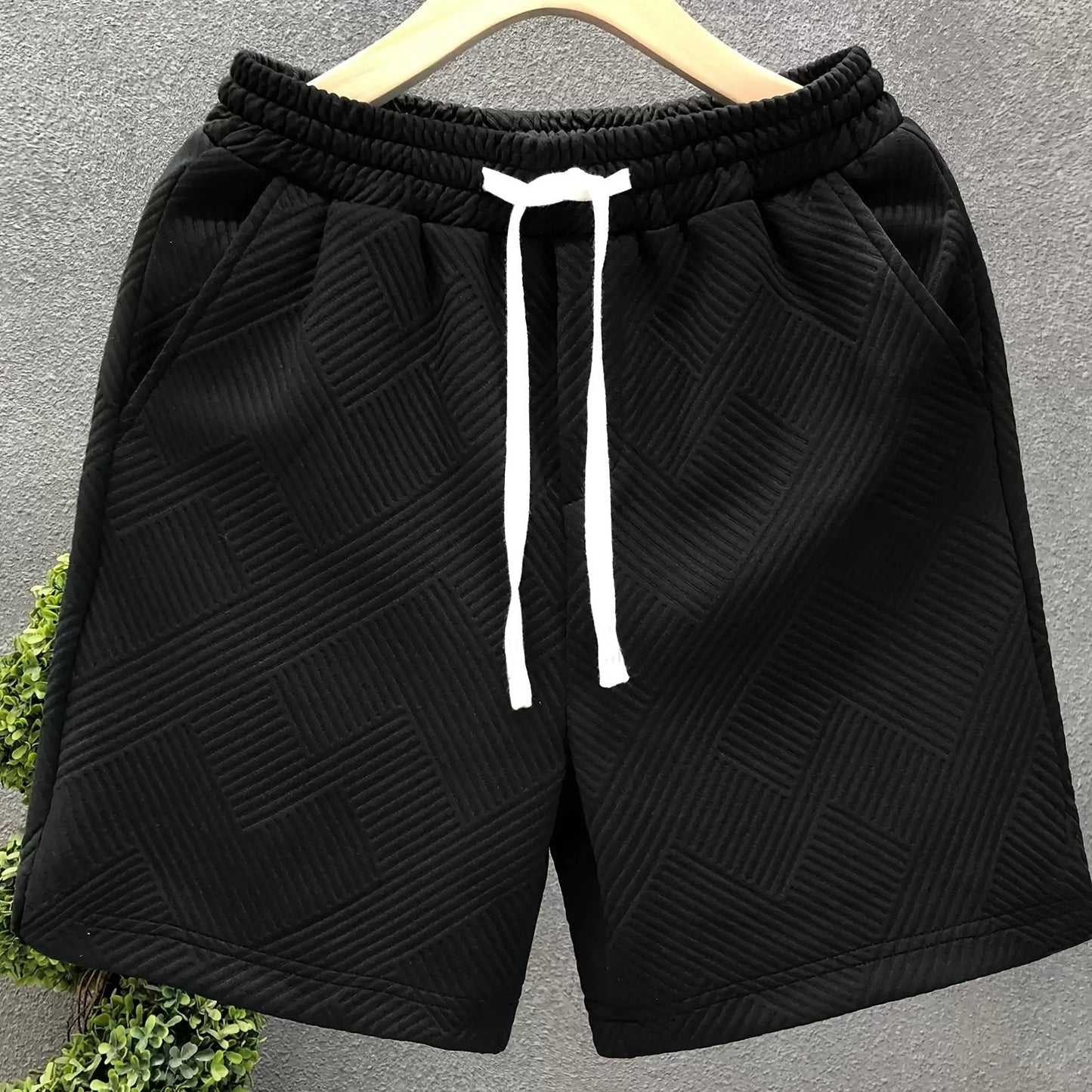 Herren Freizeitshorts mit Prägungsmuster – Moderner Look für Alltag und Sport