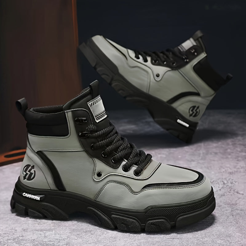 Unisex Winterstiefel Schnürschuh, robuster Wanderschuh, hoher Schaft, rutschfeste Sohle