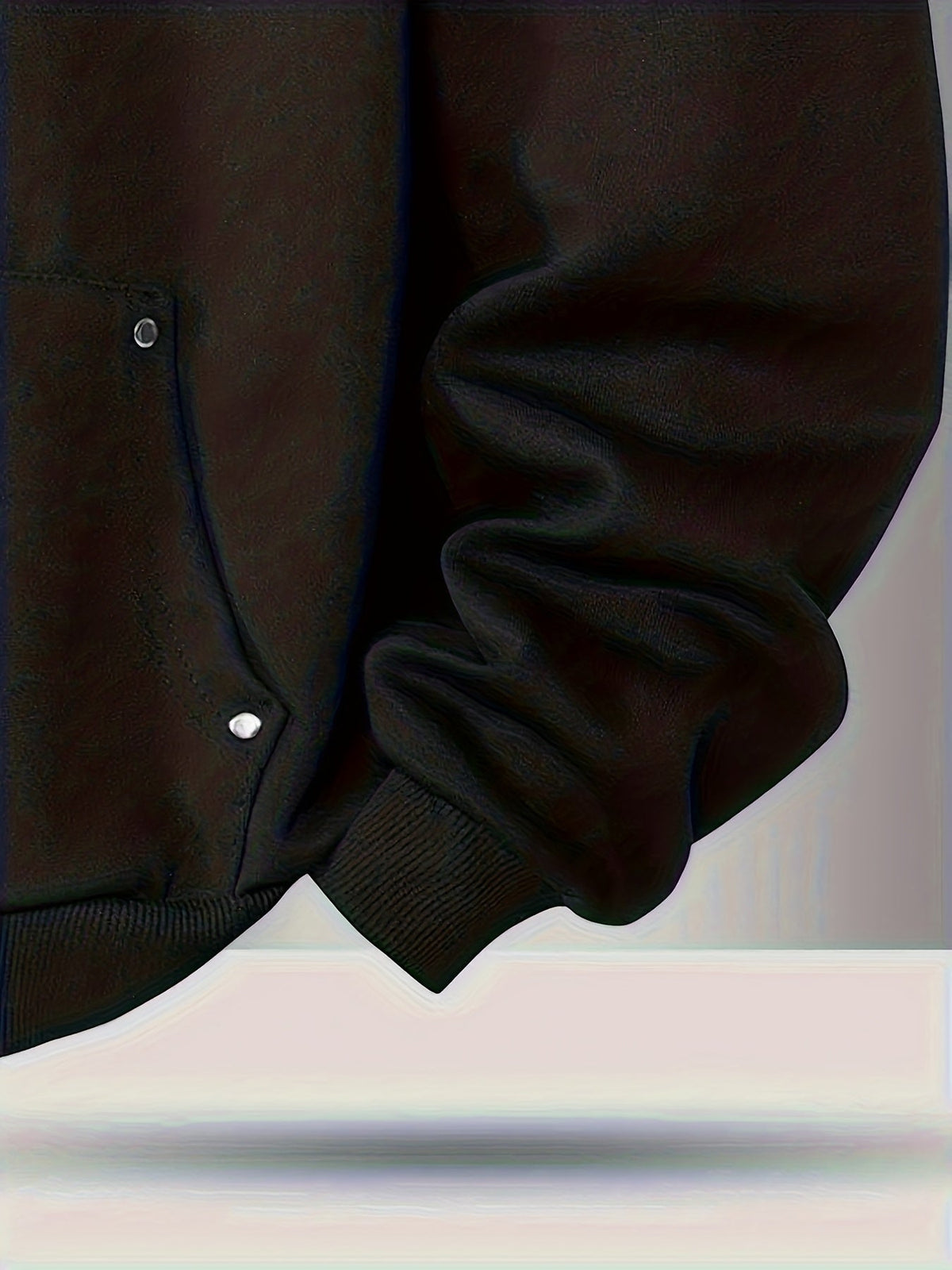 Hoodie mit Reißverschlusskragen & Kordelzug Schwarz Unisex