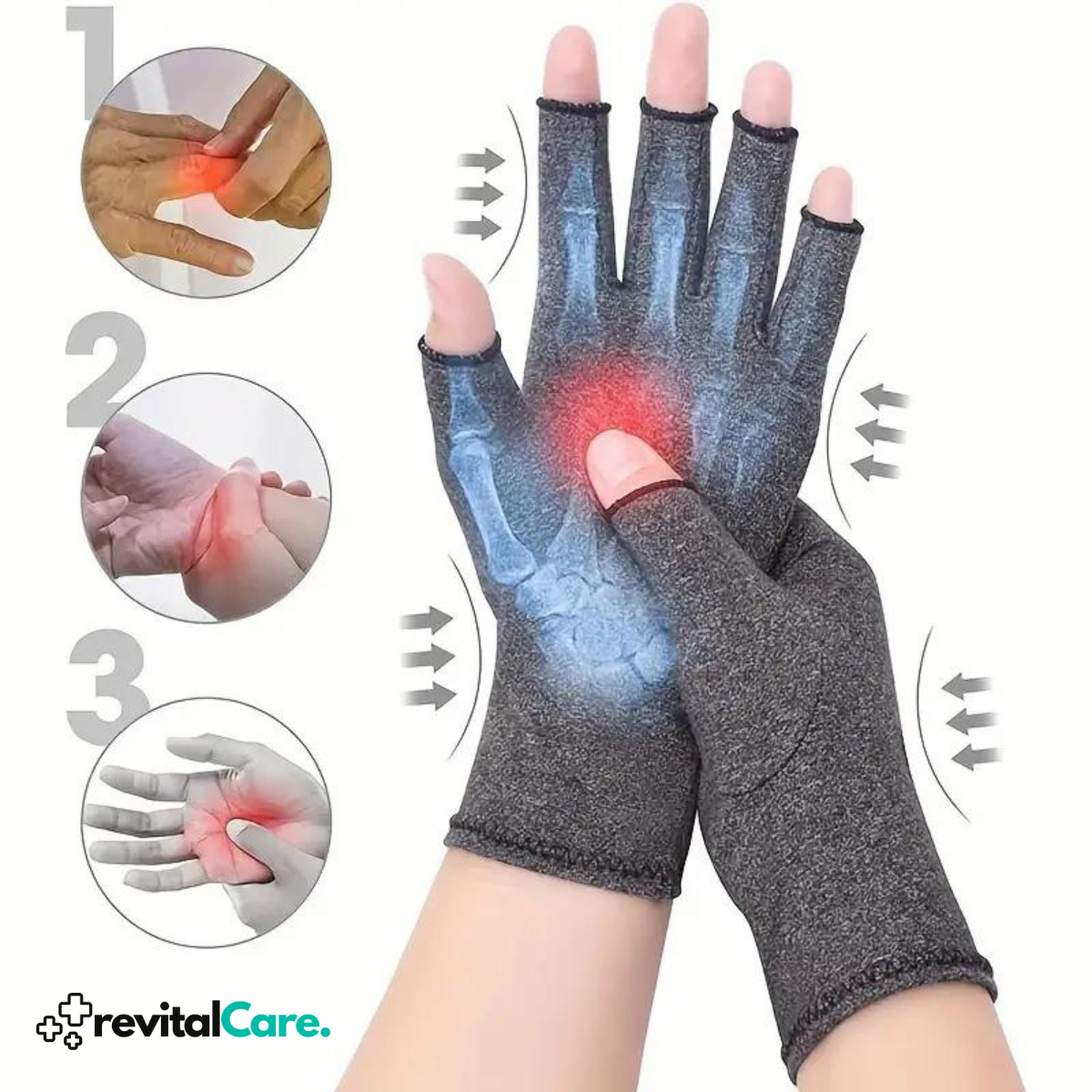 Unisex Fingerlose Handschuhe Grau mit offener Spitze für Sport & Alltag