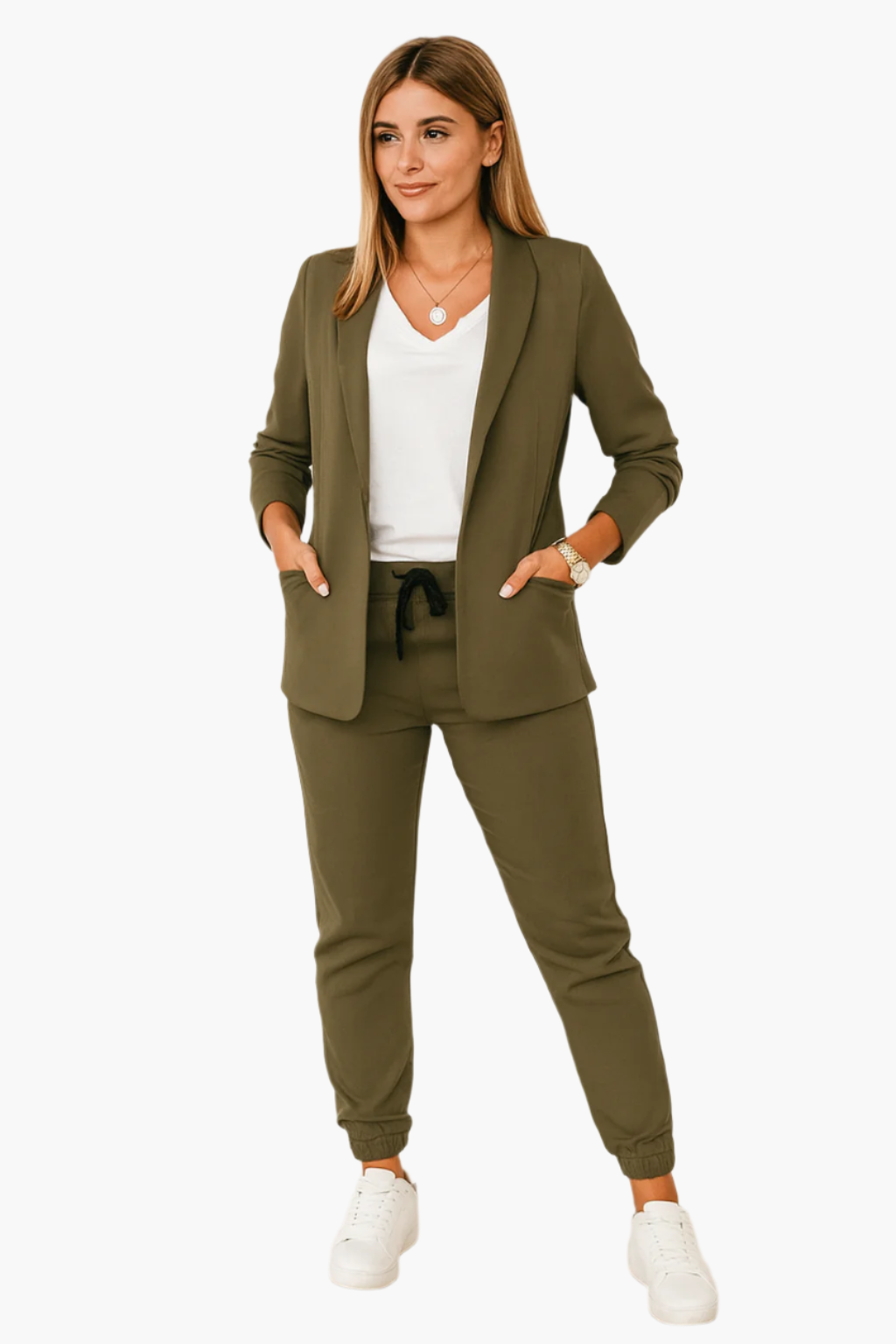 Damen Anzug mit Blazer und Hose im Modernen Stil