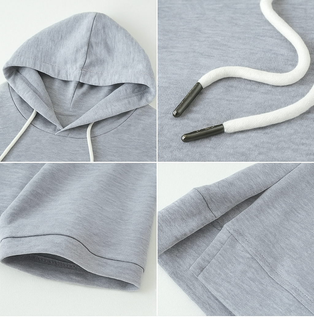 Damen Kurzarm Hoodie – Moderner Streetwear Style für Alltag & Freizeit