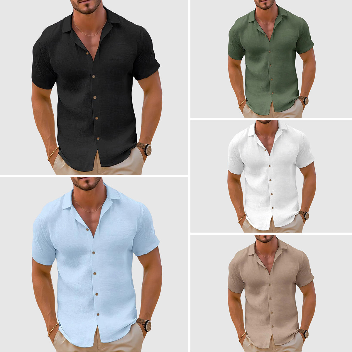 Herren Freizeit Kurzarm Hemd – Modernes Sommer Design für stilbewusste Männer