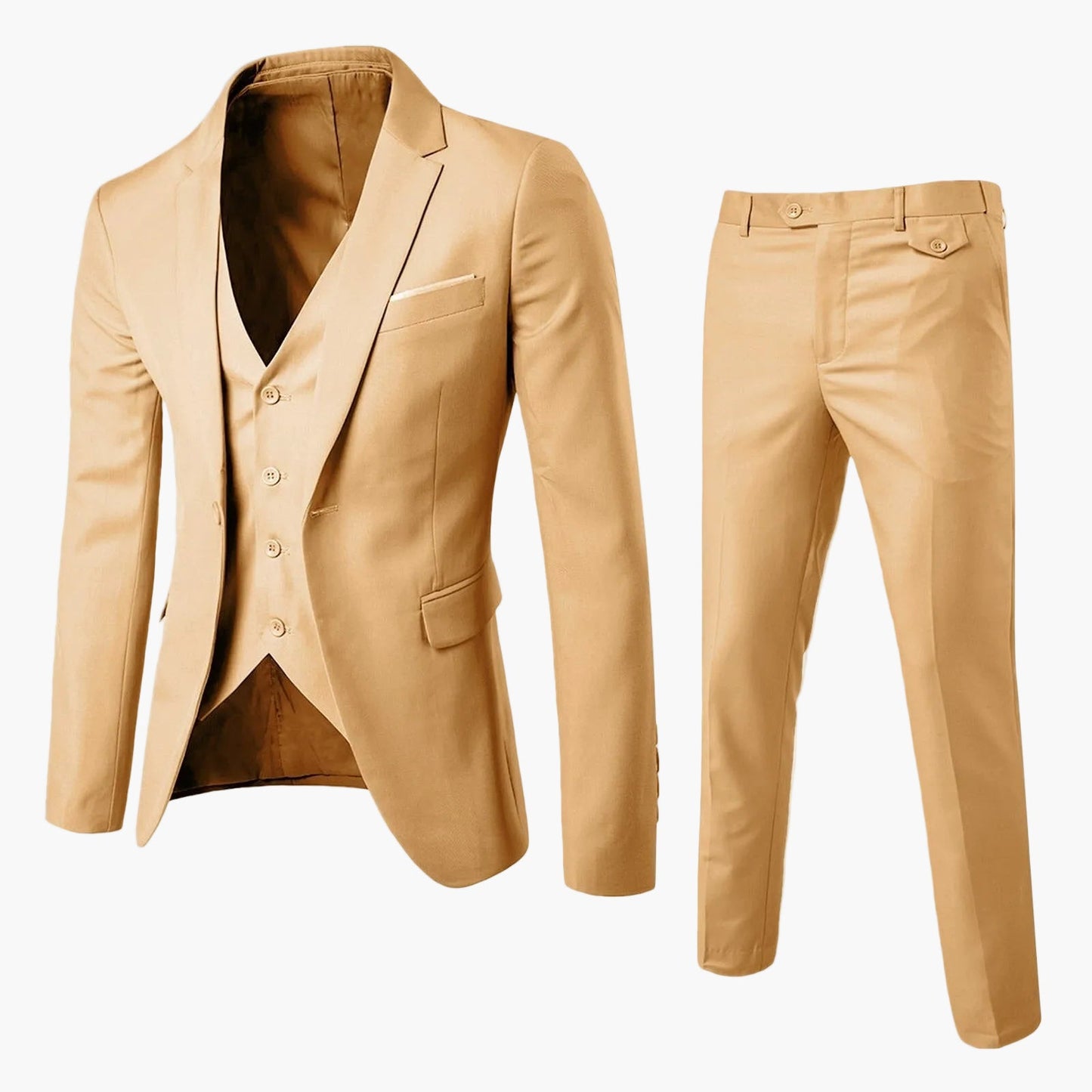 Herren Dreiteiler im Slim-Fit Design – Moderner Anzug für festliche Anlässe und Business