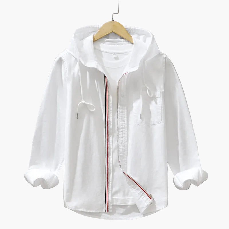 Herren Freizeit Kapuzenhemd – Leichtes Langarm Overshirt für Alltag & Reisen