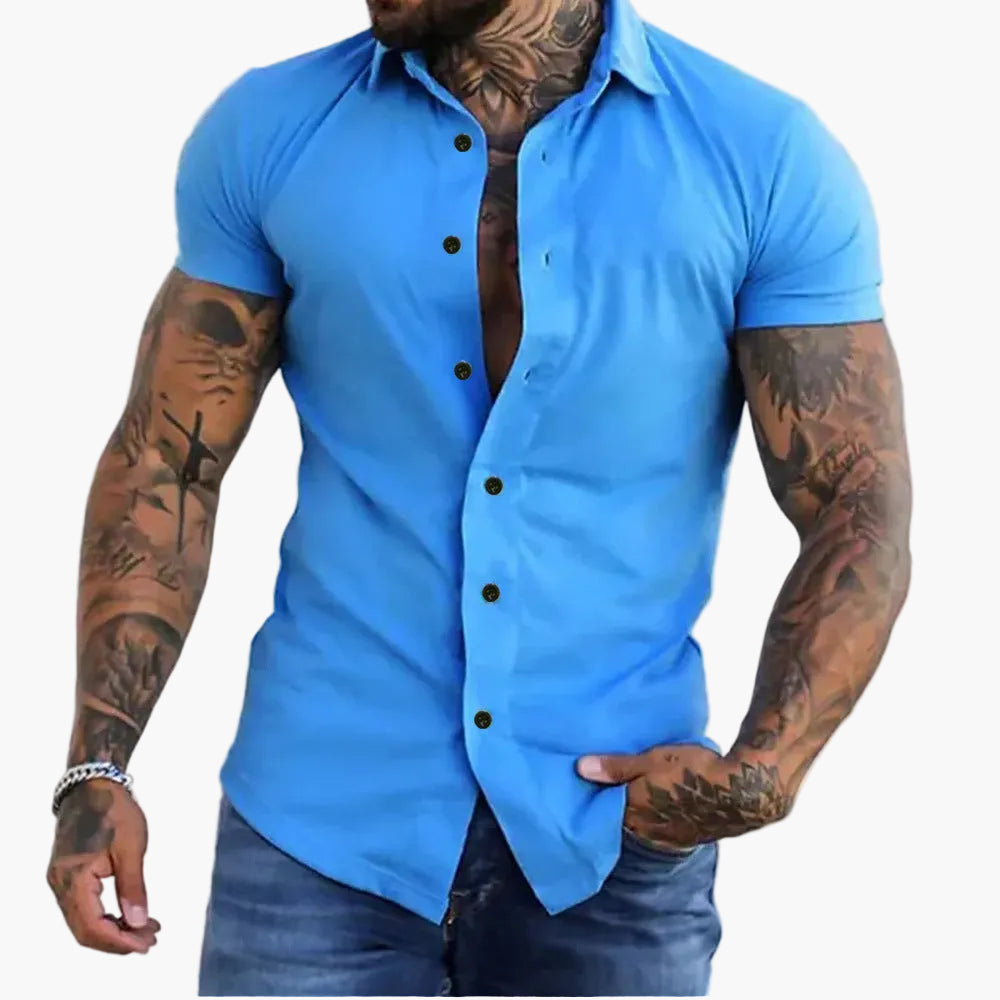 Herren Kurzarmhemd im Slim-Fit Design – Sportlich-elegantes Hemd für Freizeit und Business