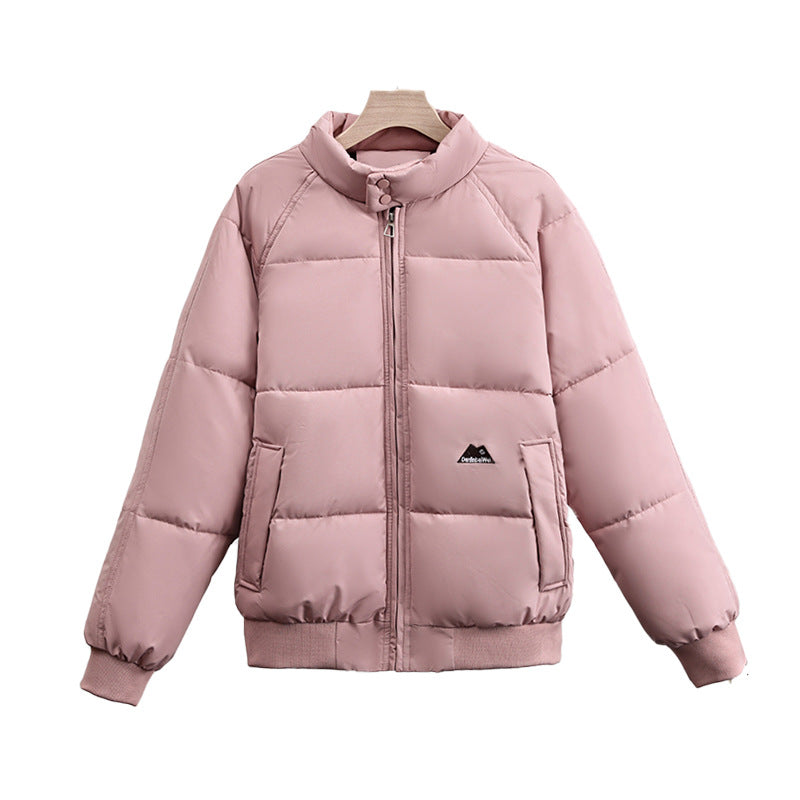 Damen Steppjacke Bomber Stil mit Stehkragen und Rippbündchen