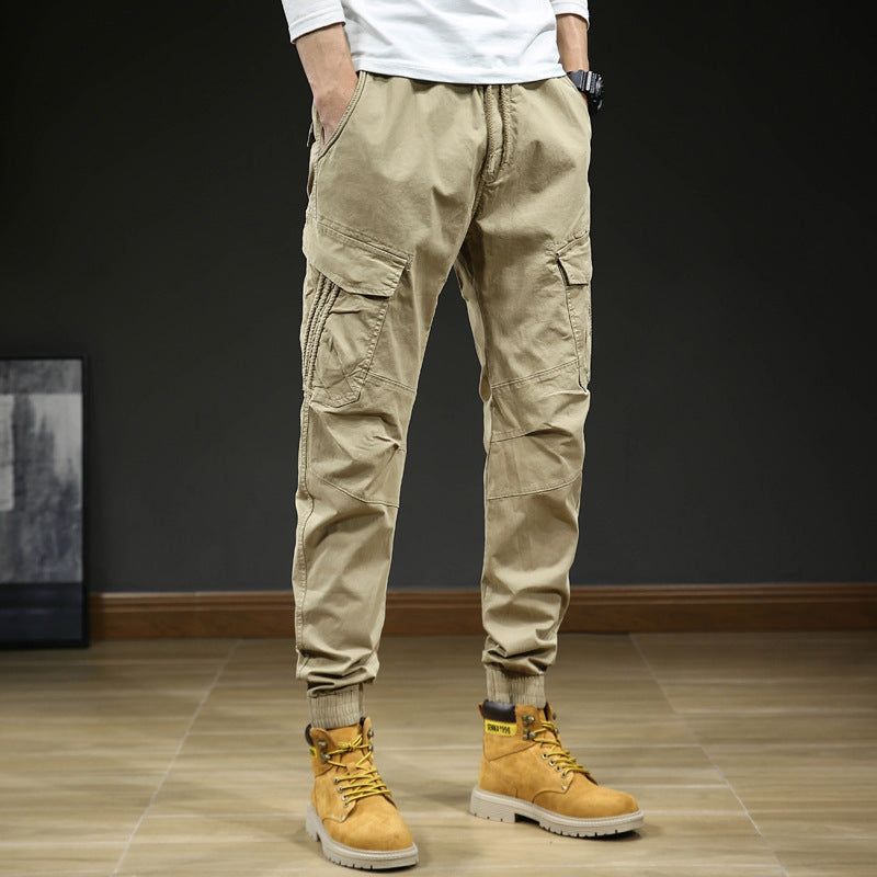 Herren Cargo Hose Jogger mit Tunnelzug Bund und Bündchen am Bein