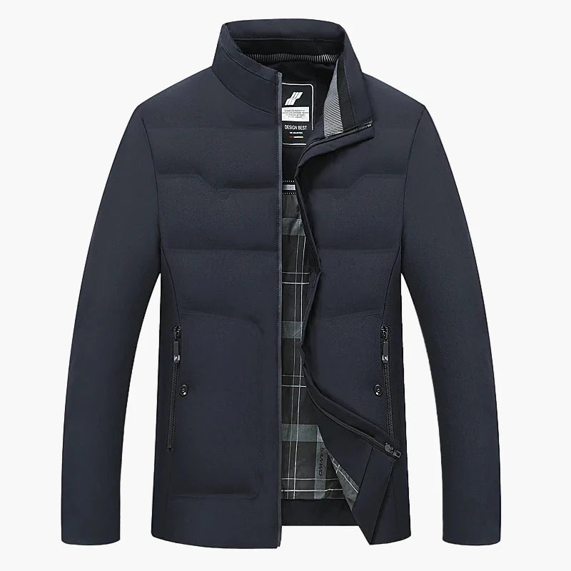 Herren Business Casual Winterjacke – Winddicht, Kältefest, Dick Gefüttert