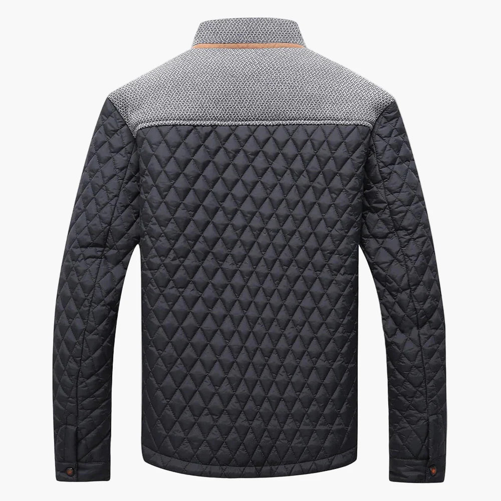 Herren Steppjacke Casual Bomberjacke mit Karofutter – Modische Übergangsjacke für Alltag und Freizeit
