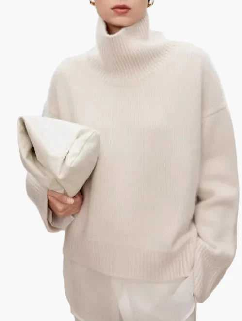 Damen Oversize Rollkragenpullover – Stilvoller Strick für Alltag und Büro