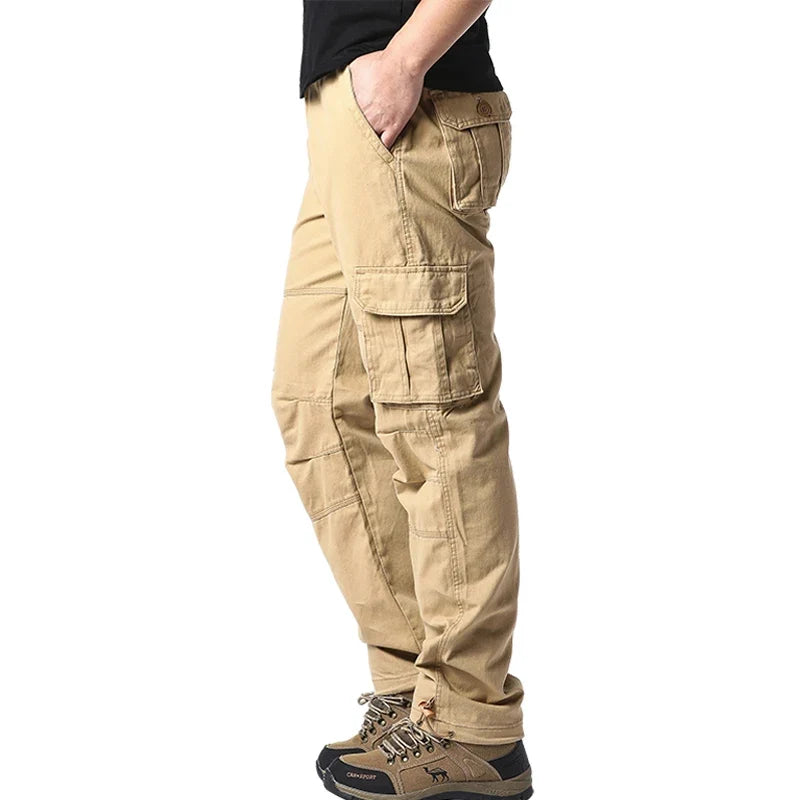 Herren Cargo Hose Freizeithose mit Taschen Outdoor Arbeitshose