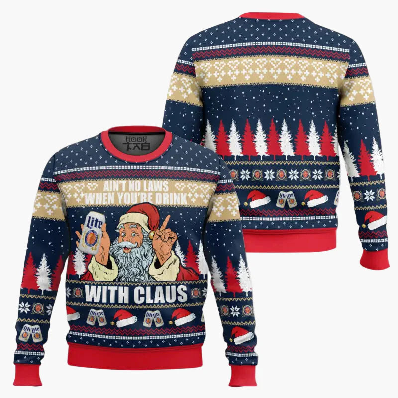 Herren Weihnachtspullover Lustig – It's the Most Wonderful Time for a Beer – Party & Geschenk Ugly Christmas Sweater