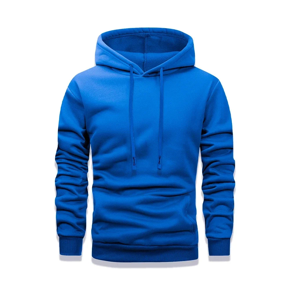 Herren Hoodie Unifarben Kapuzenpullover mit Kängurutasche