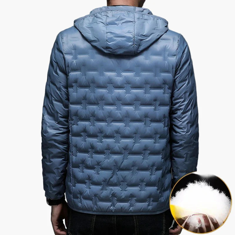 Herren Daunenjacke Winter Outdoor Steppjacke mit Kapuze – Warm & Leicht