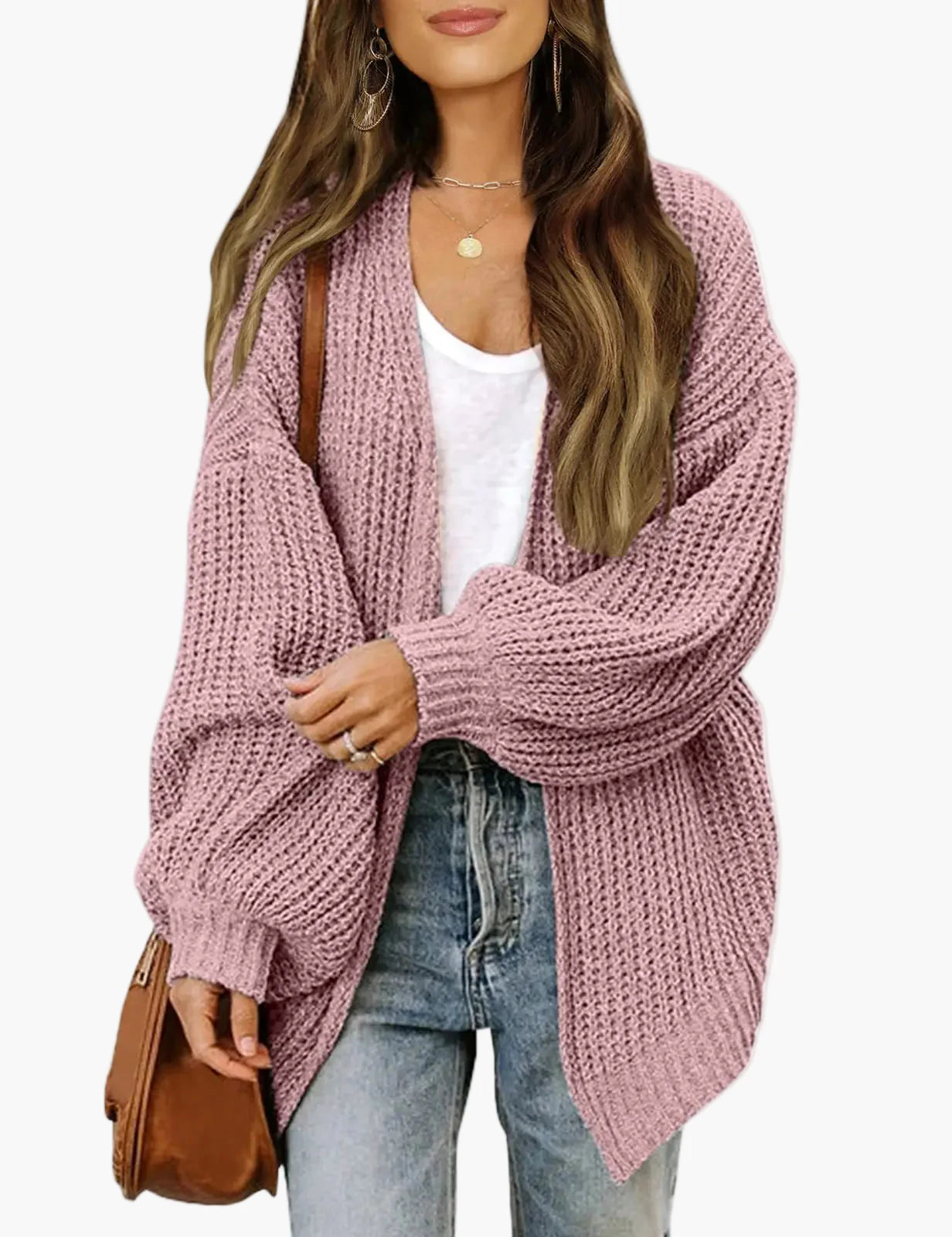 Damen Strick-Cardigan im Oversize-Look – Lässiger Herbst- und Winter-Style